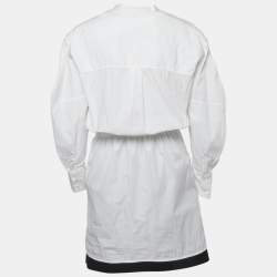 Pre Owned Maje White/Black Cotton Shirt Dress and Skirt Set M