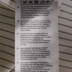 Pre Owned Maje White & Black Striped Crepe Cold Shoulder Mini Dress L