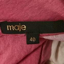 Pre Owned Maje Pink Ombre Cotton Handkerchief Hem Maxi Dress L
