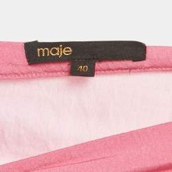 Pre Owned Maje Pink Ombre Cotton Handkerchief Hem Maxi Dress L