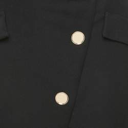 Pre Owned Maje Black Cotton Button Detail Mini Skirt S