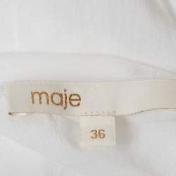 Pre Owned Maje Monochrome Animal Print Lurex Crepe Maxi Dress M