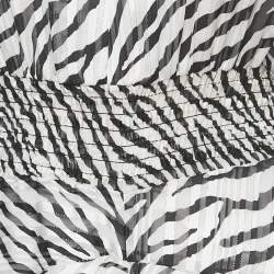 Pre Owned Maje Monochrome Animal Print Lurex Crepe Maxi Dress M