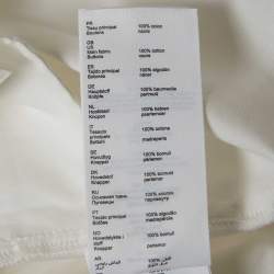 Pre Owned Maje White Beaded Cotton Mini Dress S