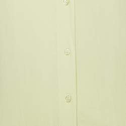 Pre Owned Maje Lime Green Crepe Button Front Layered Mini Dress S