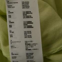 Pre Owned Maje Lime Green Crepe Button Front Layered Mini Dress S