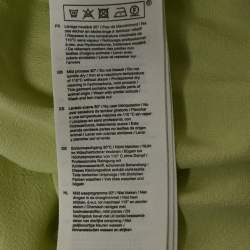 Pre Owned Maje Lime Green Crepe Button Front Layered Mini Dress S