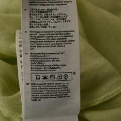 Pre Owned Maje Lime Green Crepe Button Front Layered Mini Dress S