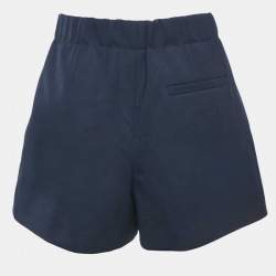 Pre Owned Maje Navy Blue Wool Blend Shorts S