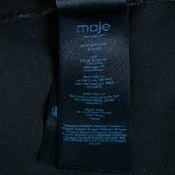 Pre Owned Maje Navy Blue Wool Blend Shorts S