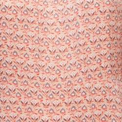 Pre Owned Maje Pink Floral Print Crepe Ruffled Mini Dress L