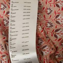 Pre Owned Maje Pink Floral Print Crepe Ruffled Mini Dress L