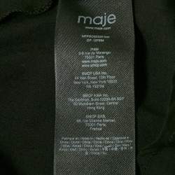 Pre Owned Maje Black Chiffon Metallic Fil coupe Mini Dress S