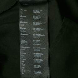 Pre Owned Maje Black Chiffon Metallic Fil coupe Mini Dress S