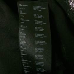 Pre Owned Maje Black Chiffon Metallic Fil coupe Mini Dress S