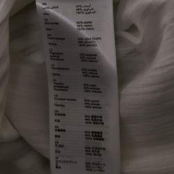 Pre Owned Maje Beige Striped Crepe Tiered Asymmetric Midi Dress M