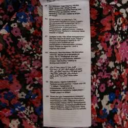 Pre Owned Maje Black Abstract Print Silk Top S