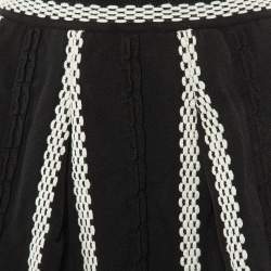 Pre Owned Maje Black Knit Julane Flared MIni Skirt M