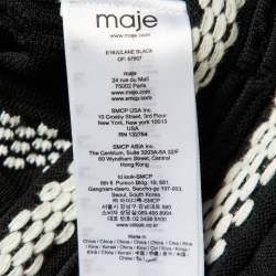 Pre Owned Maje Black Knit Julane Flared MIni Skirt M