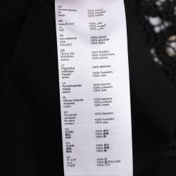 Pre Owned Maje Black Jersey Eyelet Detail Top L