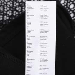 Pre Owned Maje Black Jersey Eyelet Detail Top L