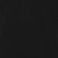 Pre Owned Maje Black Jersey Eyelet Detail Top L