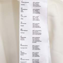 Pre Owned Maje White Stetch Crepe Pleated Midi Skirt M