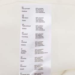 Pre Owned Maje White Stetch Crepe Pleated Midi Skirt M