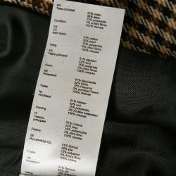 Pre Owned Maje Brown/Tan Houndstooth Skorts and Blazer Set S