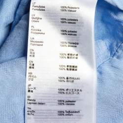 Pre Owned Maje Light Blue Guipure Lace Peplum Top M