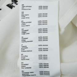 Pre Owned Maje White Bow Print Crepe Playsuit M