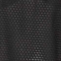 Pre Owned Maje Black Mesh Off-The-Shoulder Top S