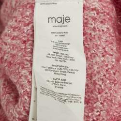 Pre Owned Maje Rose Lurex Knit Button Front Cardigan M