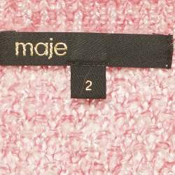 Pre Owned Maje Rose Lurex Knit Button Front Cardigan M