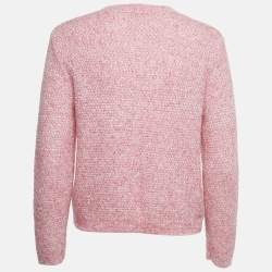 Pre Owned Maje Rose Lurex Knit Button Front Cardigan M