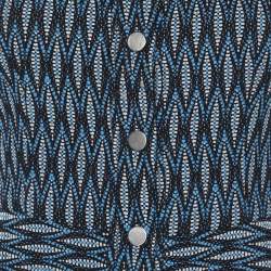 Pre Owned Maje Blue Tweed Sleeveless Mini Dress S