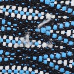 Pre Owned Maje Blue Tweed Sleeveless Mini Dress S
