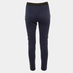 Pre Owned Maje Navy Blue Jersey Side Striped Polga Trousers S