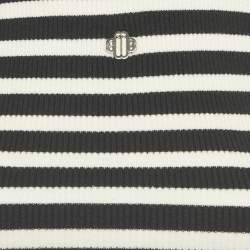 Pre Owned Maje Black/White Striped Rib Knit Tank Top S