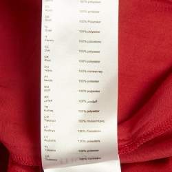 Pre Owned Maje Red Satin Plisse Ruffled Top S