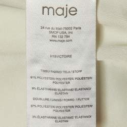 Pre Owned Maje Ivory Cady Biker Jacket M