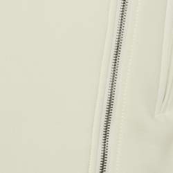 Pre Owned Maje Ivory Cady Biker Jacket M
