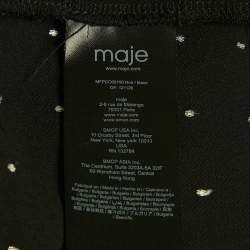 Pre Owned Maje Black Polka Dot Crepe Irandi Playsuit S