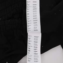 Pre Owned Maje Black Creep Crystal Embellished V Neck Tops S