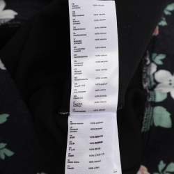 Pre Owned Maje Black Dark Grey Multicolor Floral Print Jersey Hoodie Sweatshirt S