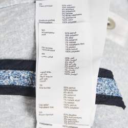 Pre Owned Maje Blue Lurex Tweed Button Front Mini Dress S