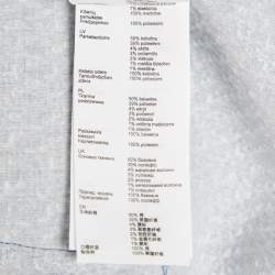 Pre Owned Maje Blue Lurex Tweed Button Front Mini Dress S