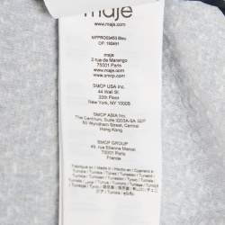 Pre Owned Maje Blue Lurex Tweed Button Front Mini Dress S