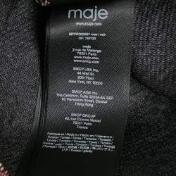 Pre Owned Maje Pink Lurex Tweed Ruffled 2-in-1 Mini Dress S