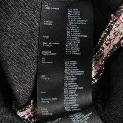 Pre Owned Maje Pink Lurex Tweed Ruffled 2-in-1 Mini Dress S